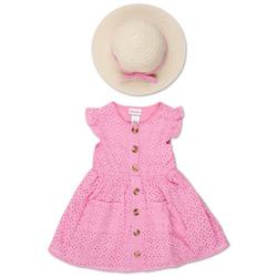 Toddler Girls 2 Pc Easter Hat & Dress Set
