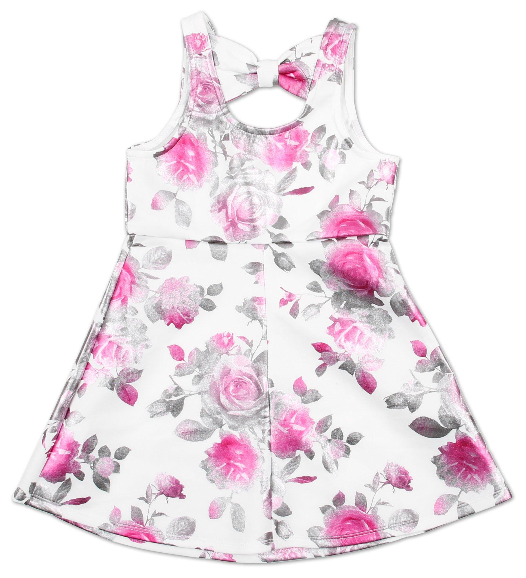 Toddler Girls Sleeveless Floral Print Dress