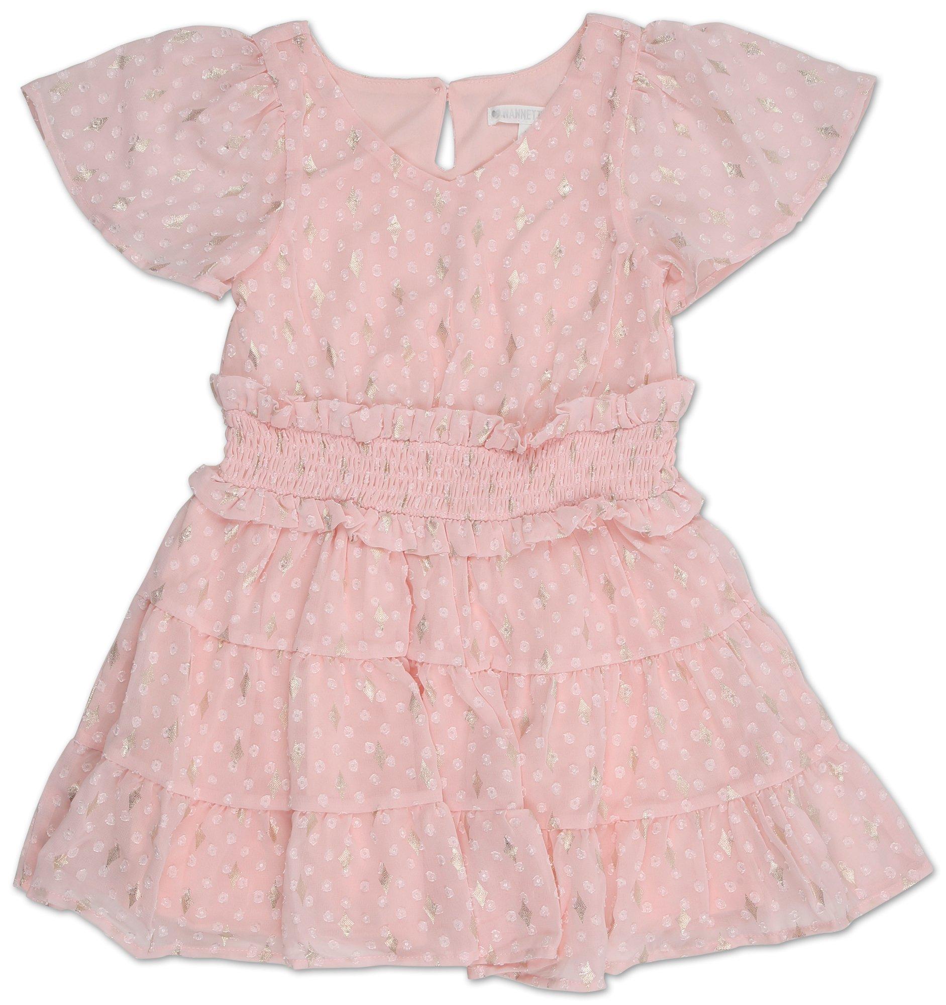 Toddler Girls Clip Dot Ruffle Dress