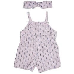 Toddler Girls 2 Pc Overall Set