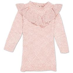 Toddler Girls Long Sleeve Ruffled Dress - Pink