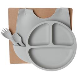 4 Pc Silicone Meal Set - Grey