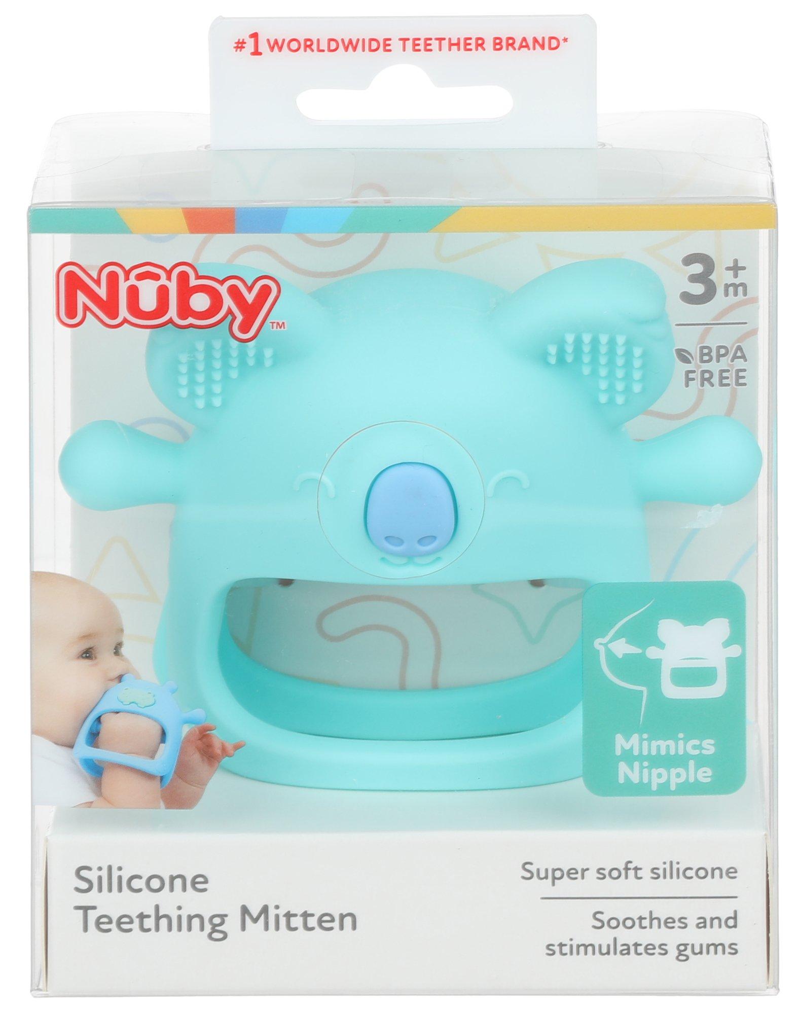 Silicone Teething Mitten - Teal