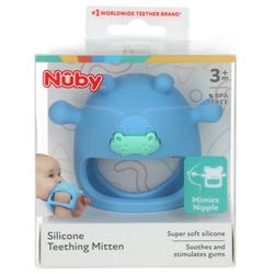 Baby Silicone Teething Mitten - Blue