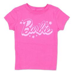 Toddler Girls Short Sleeve Barbie Tee - Pink