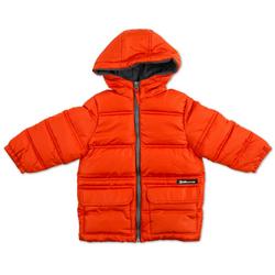 Toddler Boys Solid Hooded Puffer Jacket - Orange