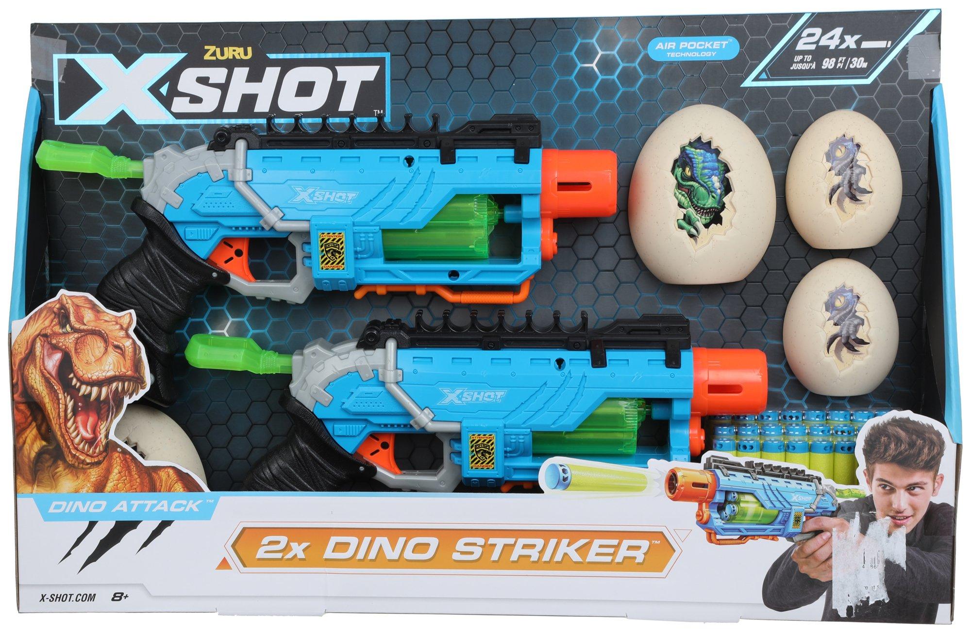 2 Pk X-Shot Dino Stricker Toy Guns