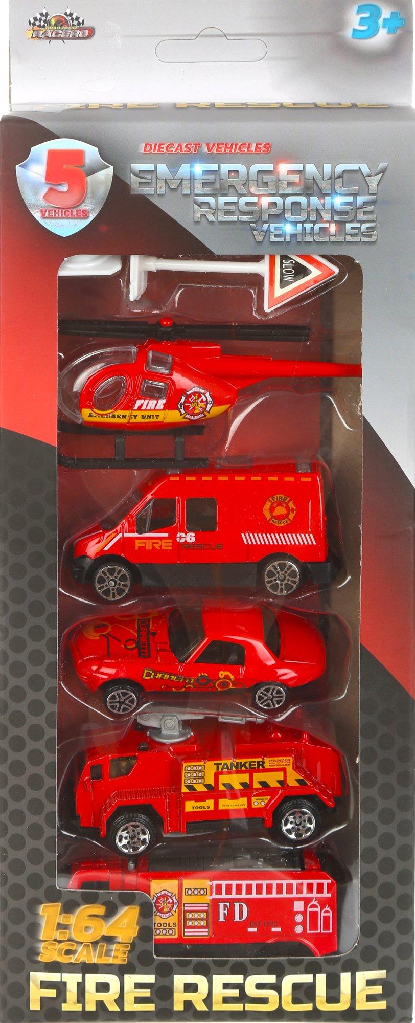 6 Pk Fire Rescue Toy Cars
