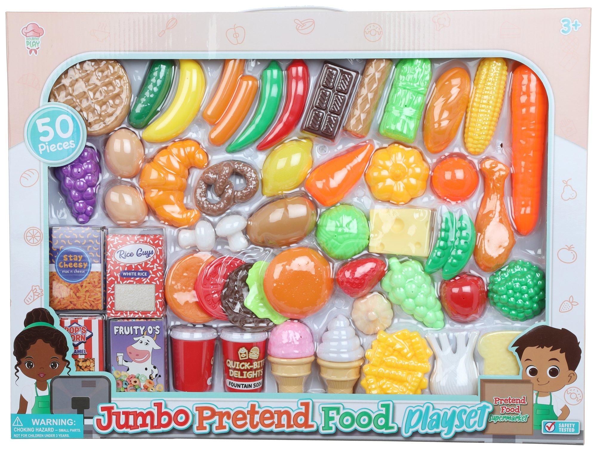 50 Pc Jumbo Pretend Food Playset