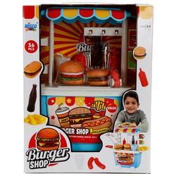 36 Pc Play Burger Shop Toy Set