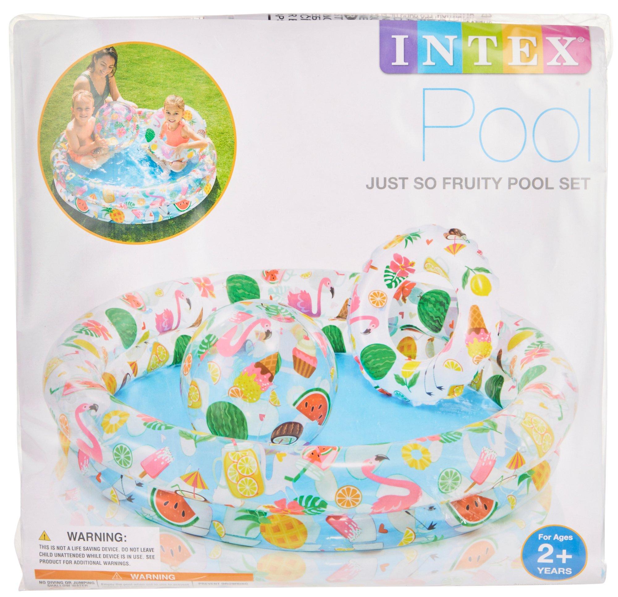 3 Pc Fruit Inflatable Pool Set