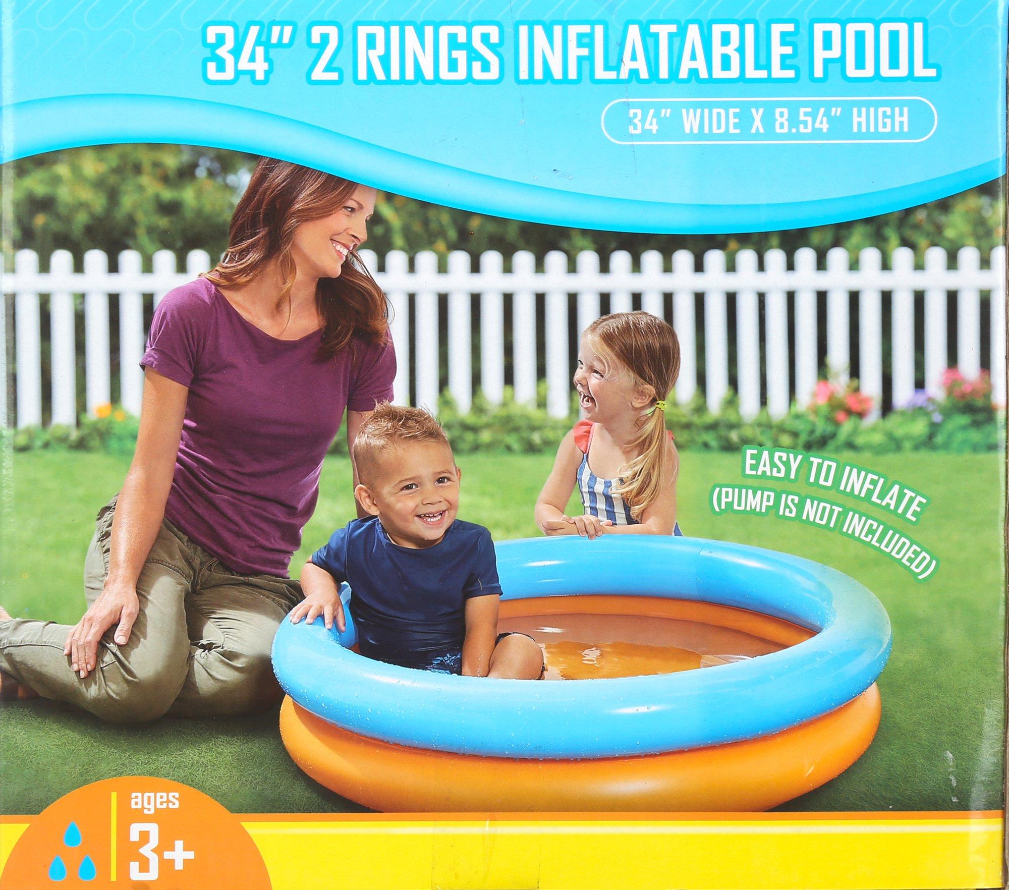 Kids Two Ring Inflatable Pool