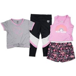 Toddler Girls Active 4 Pc Pants Set