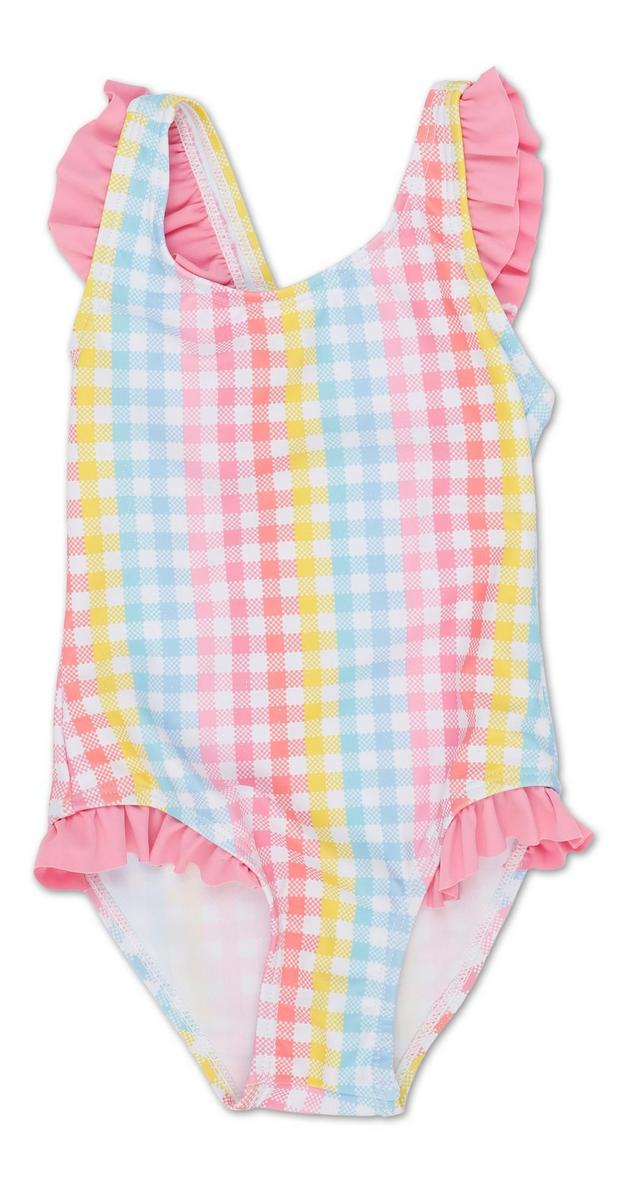 Toddler Girls One-piece Gingham Swimsuit - Multi 