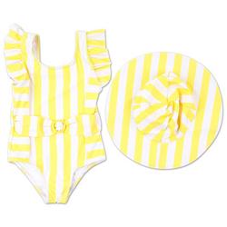 Toddler Girls 2 Pc Striped Swimsuit Set