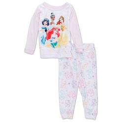 Girls 2 Pc Disney Princess Pajama Set