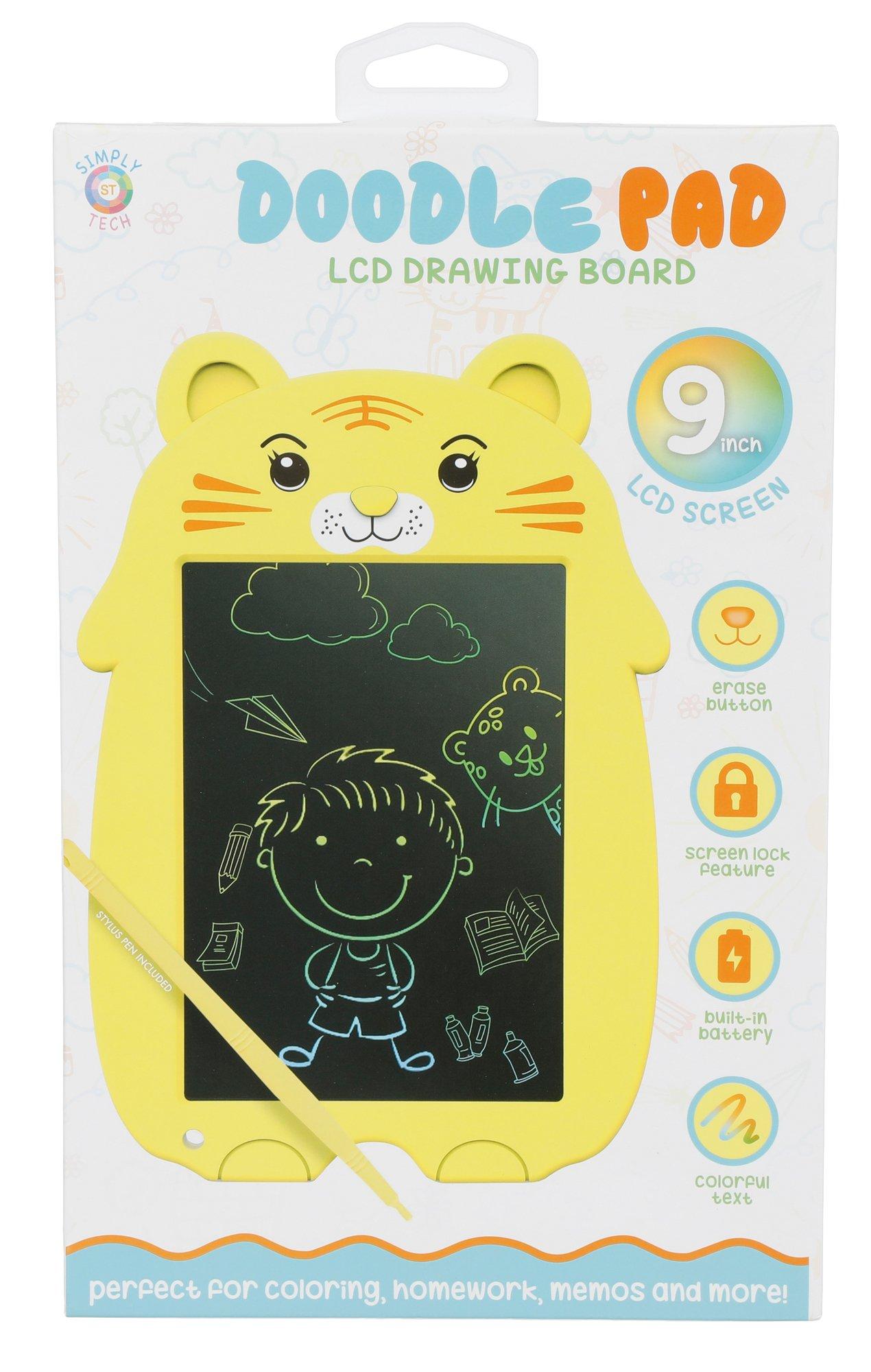 9 in Tiger LCD Doodle Pad - Yellow