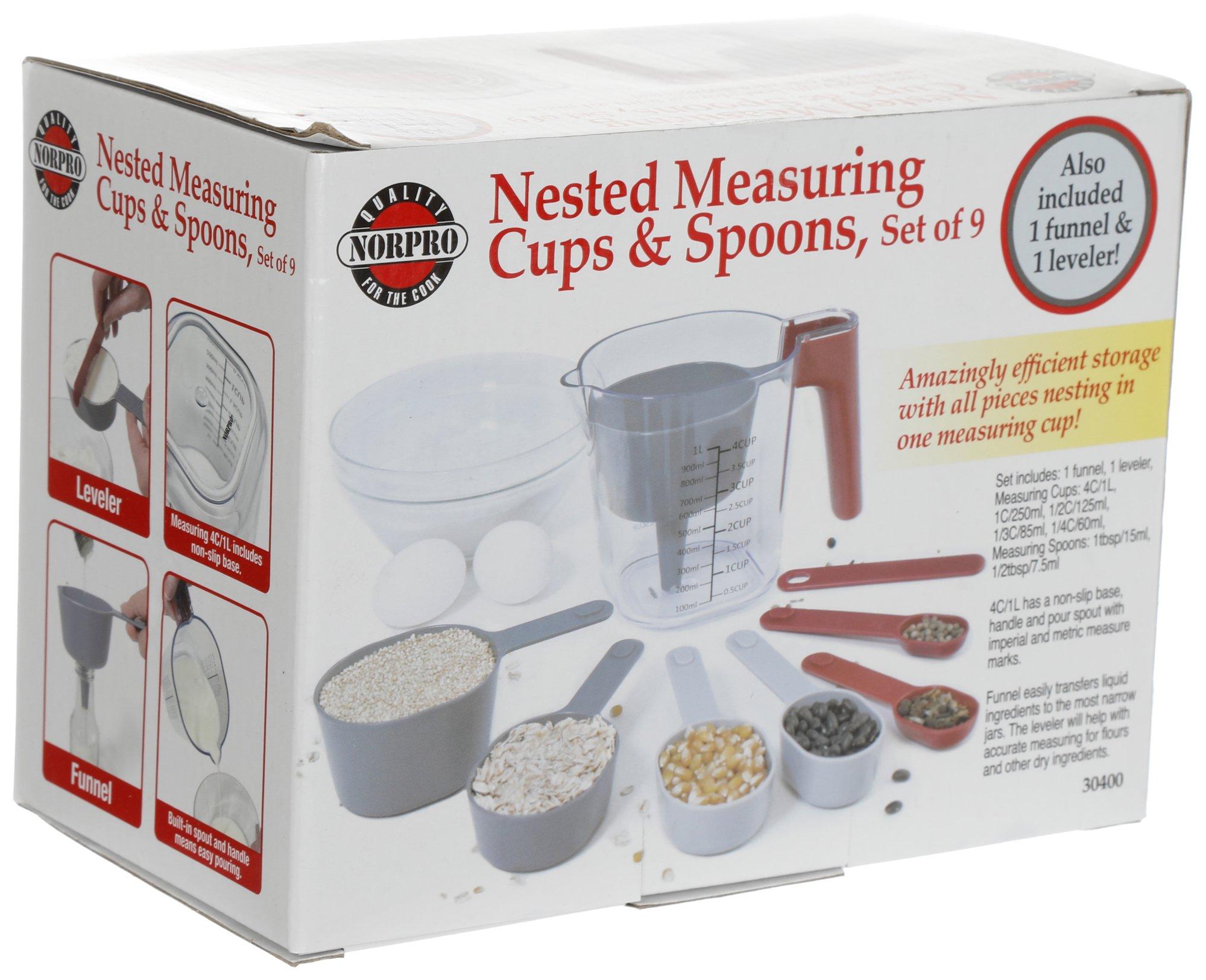 Phantom Chef Nested Measuring Cups & Measuring Spoons Set (9