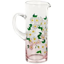 11 in. Glass Daisy Pitcher
