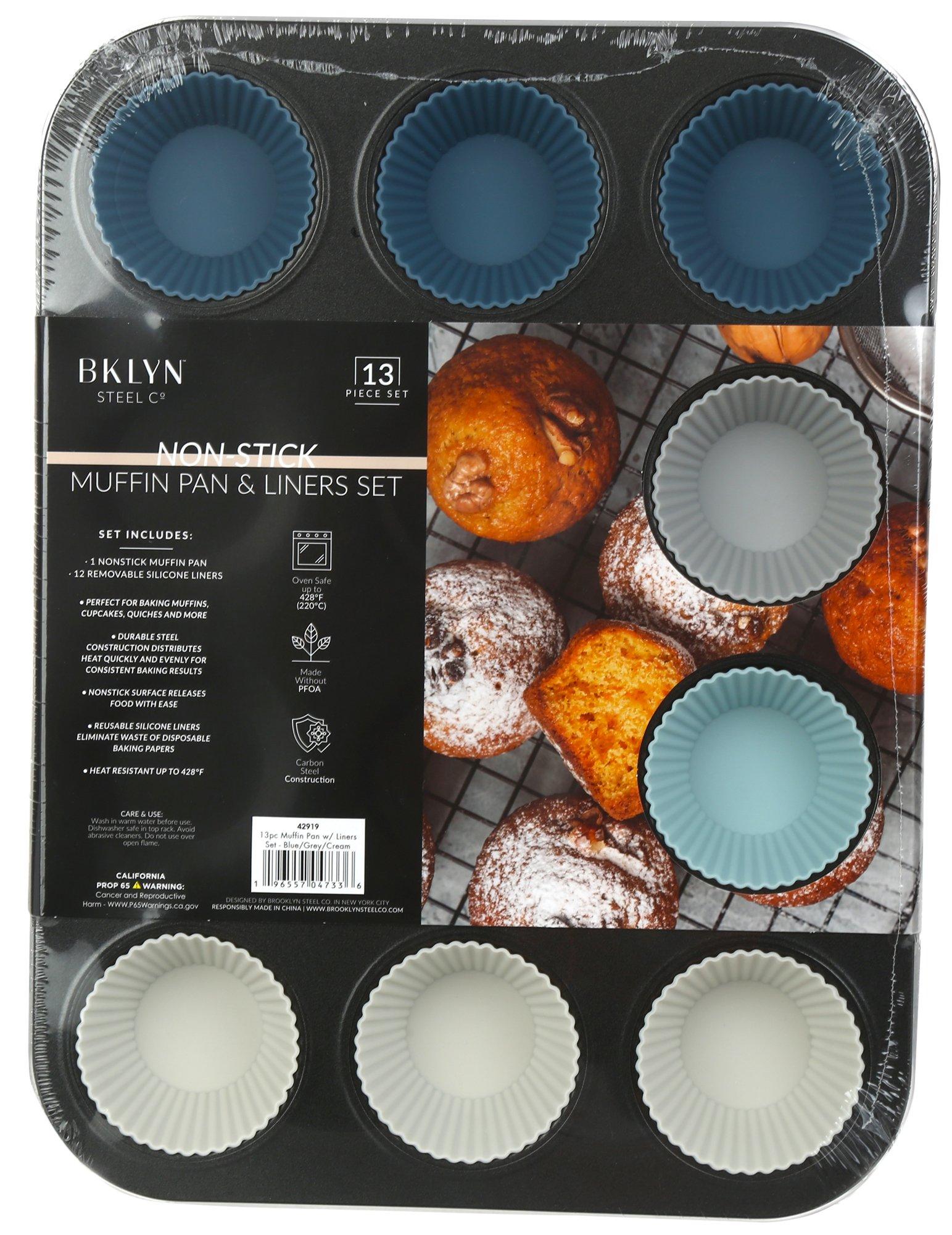 12 Cup Non-Stick Liner Muffin Pans w/Liners