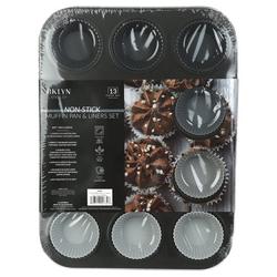 13 Cup Non-Stick Liner Muffin Pans
