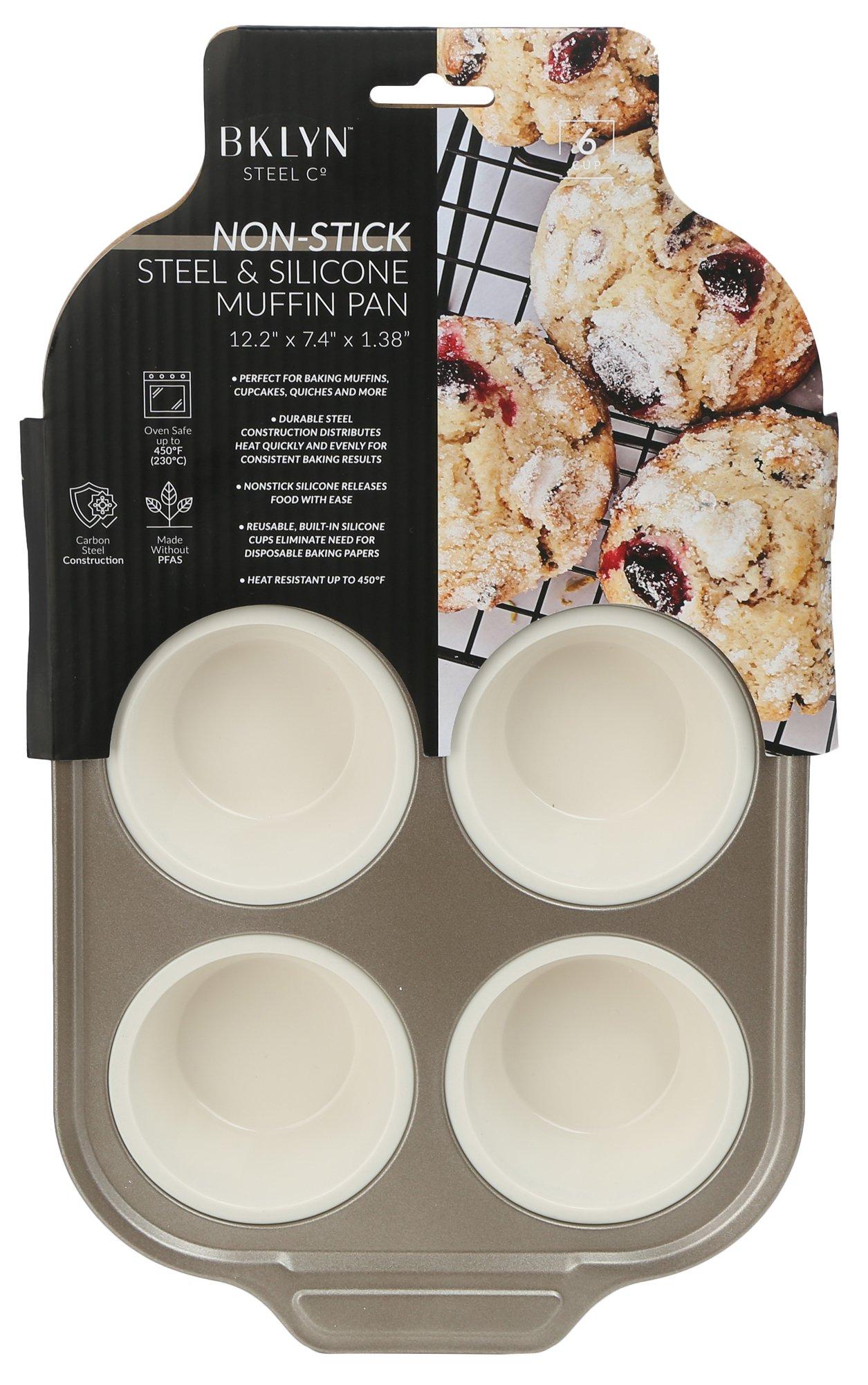 12in Non-Stick Steel & Silicone Muffin Pan