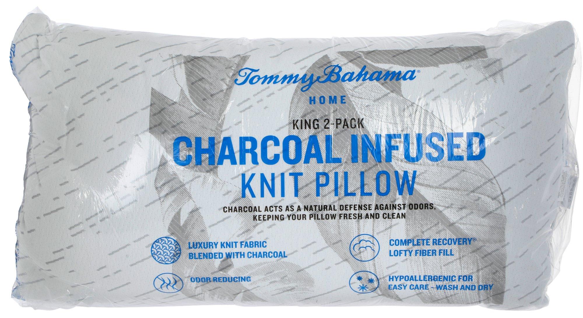 2 Pk Charcoal Infused Bed Pillows