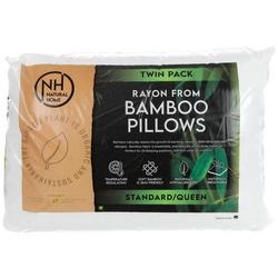 2 Pk Standard/Queen Bamboo Bed Pillows