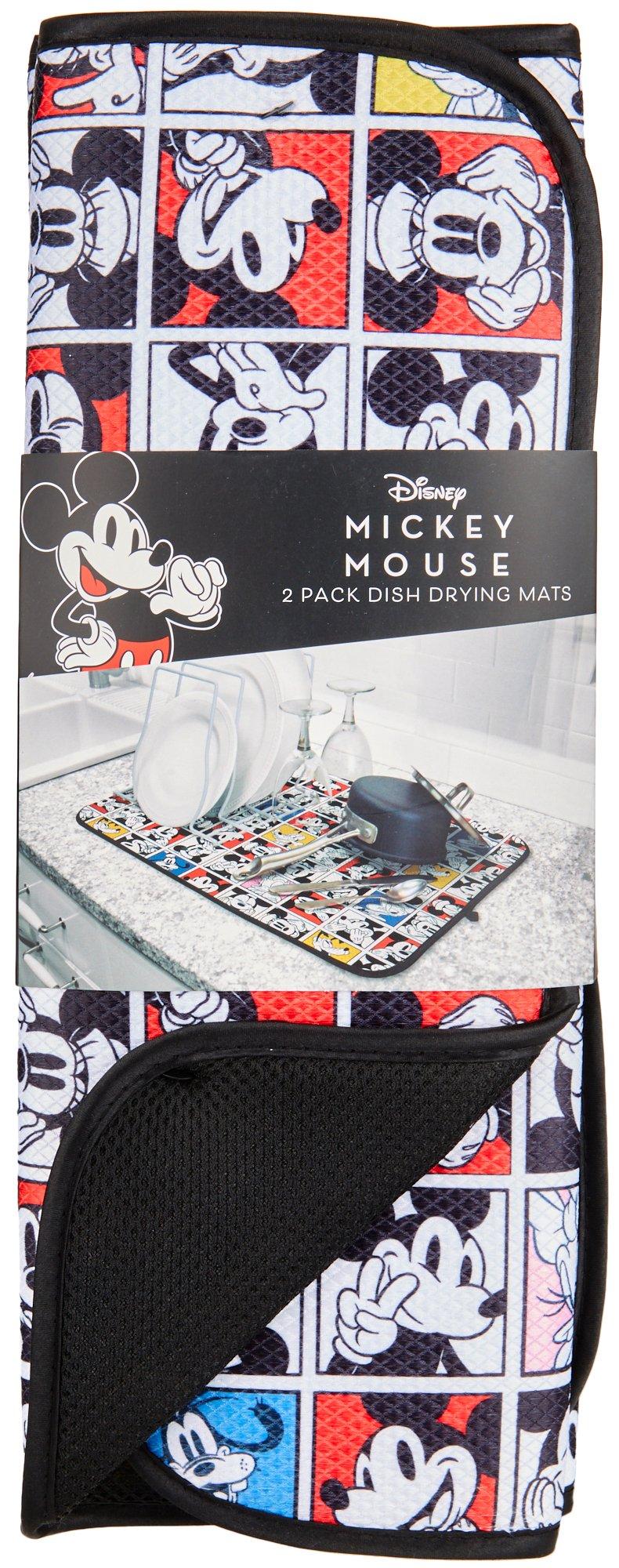 2 Pk Mickey Mouse Dish Drying Mats