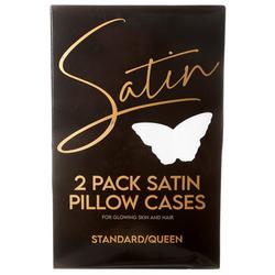 Standard/Queen 2 Pk Satin Pillow Cases