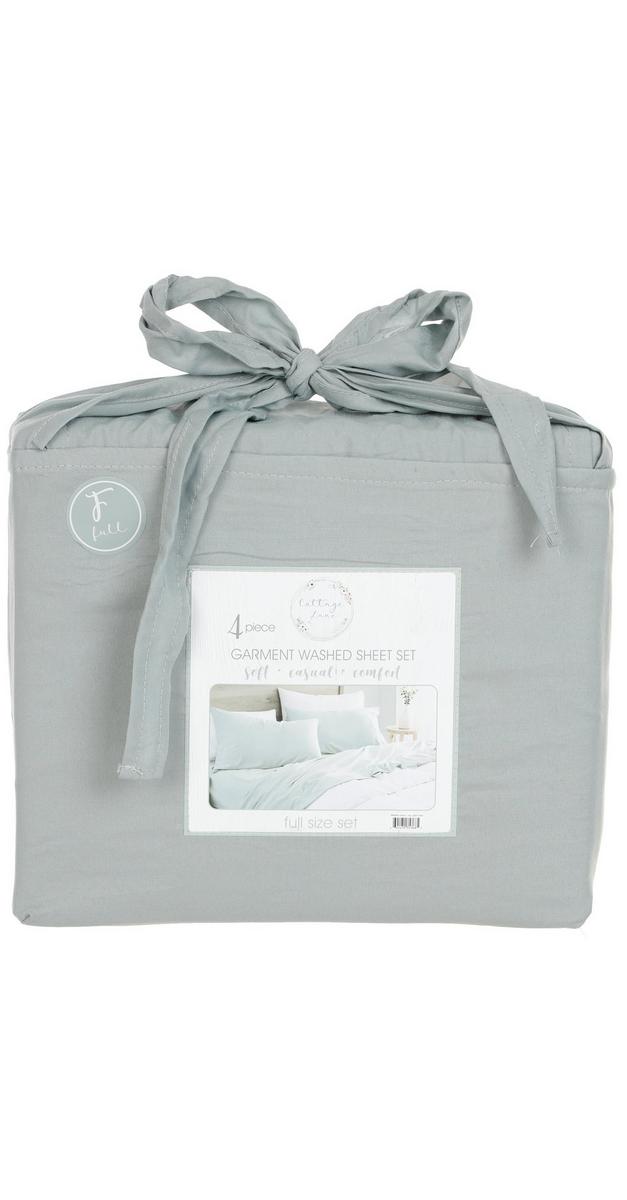 4 Pc Full Size Garment Washed Sheet Set - Sage | bealls