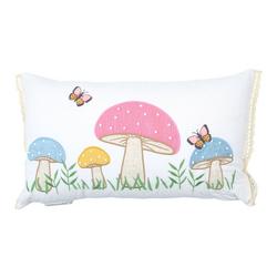 23x13 Springtime Mushroom Decorative Pillow