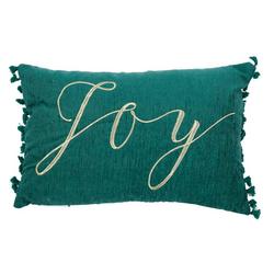 14x22 Joy Christmas Inspired Throw Pillow - Green