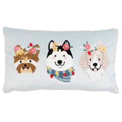 13x23 Floral Dog Throw Pillow