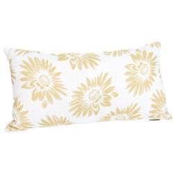 14x26 Floral Decorative Pillow - Yellow/White