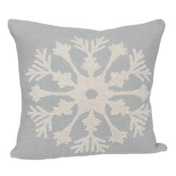 20x20 Christmas Snowflake Decorative Throw Pillow - Grey