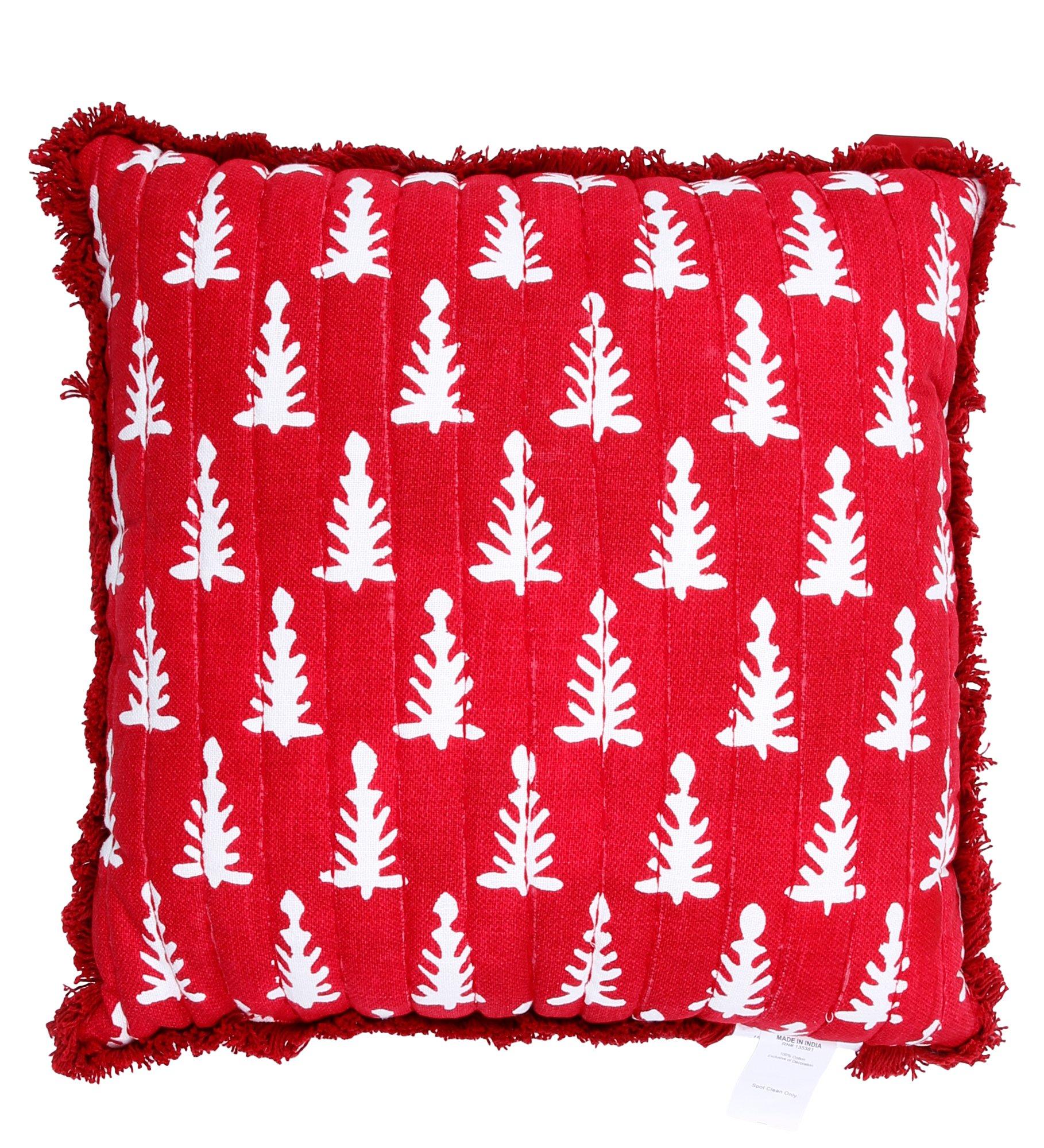 18x18 Christmas Inspired Throw Pillow - Red