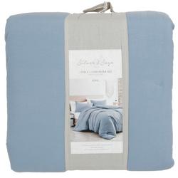Full/Queen Size 3 Pc Garment Washed Sheet Set - Blue