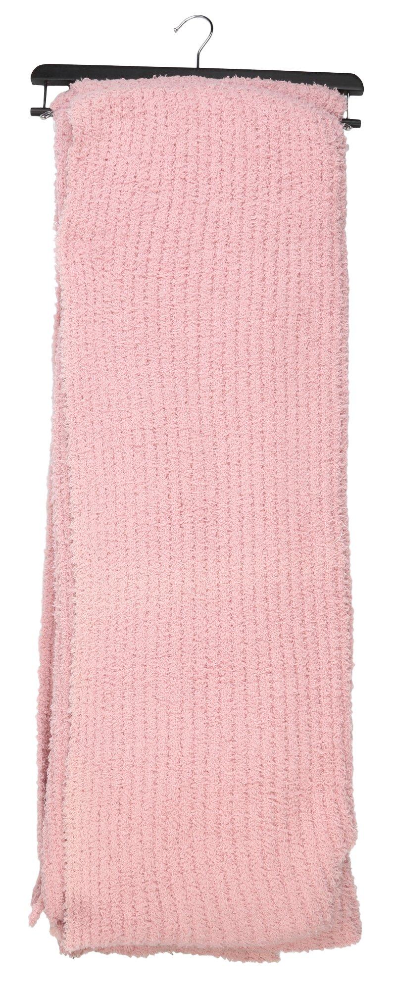 60x70 Solid Cozy Knit  Throw - Pink