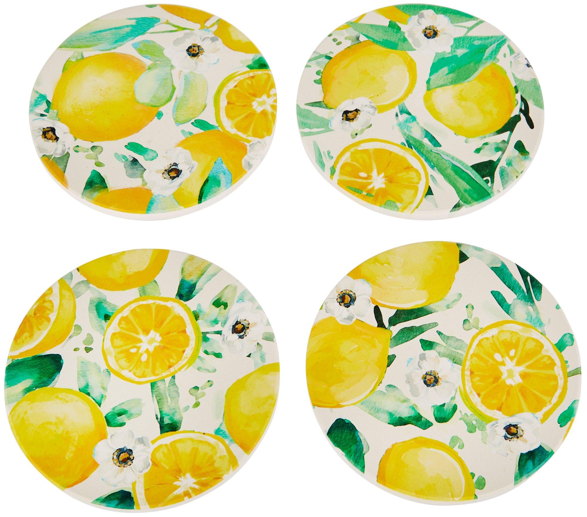 4 Pk Lemon Coasters