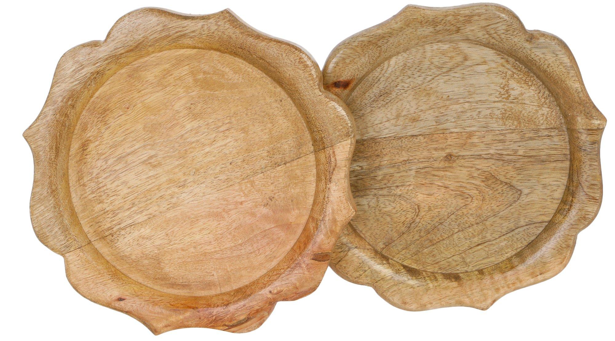 2 Pk Wooden Table Top Serving Accessories