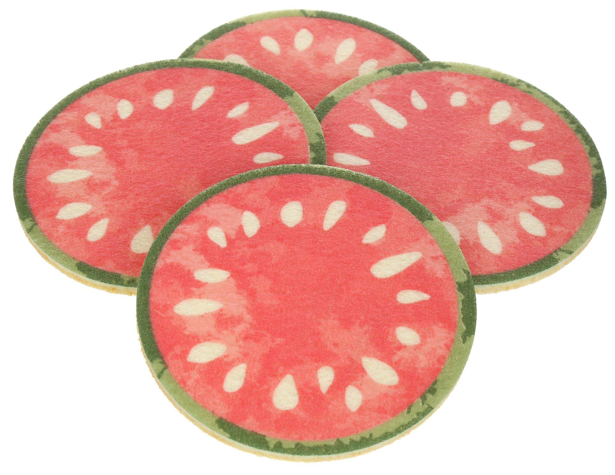 4 Pk Watermelon Coasters
