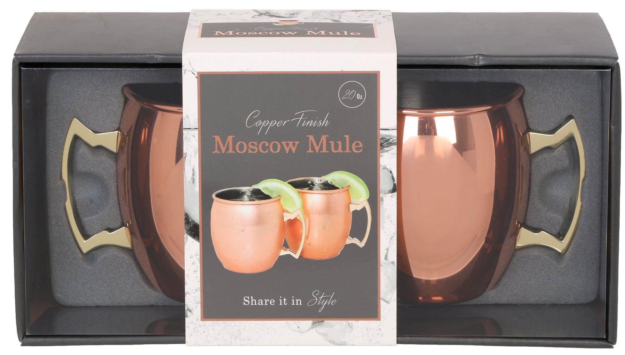 2 Pc Copper Finish Moscow Mule Set - Copper