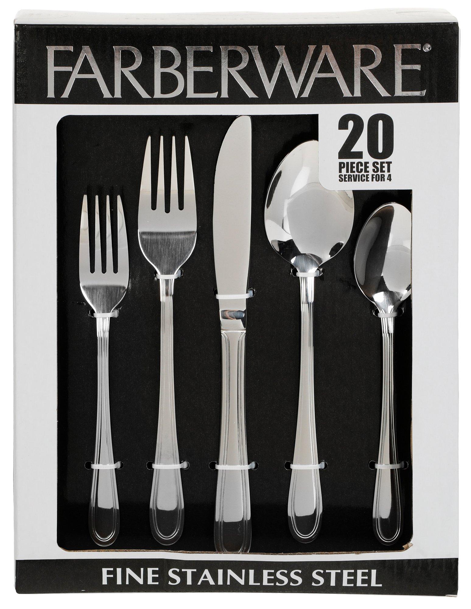 20 Pc Fine Stainless Steel Silverware Set