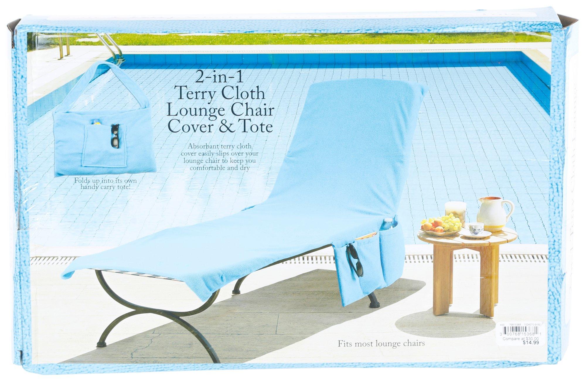 2-In-1 Terry Cloth Lounge Chair Cover & Tote