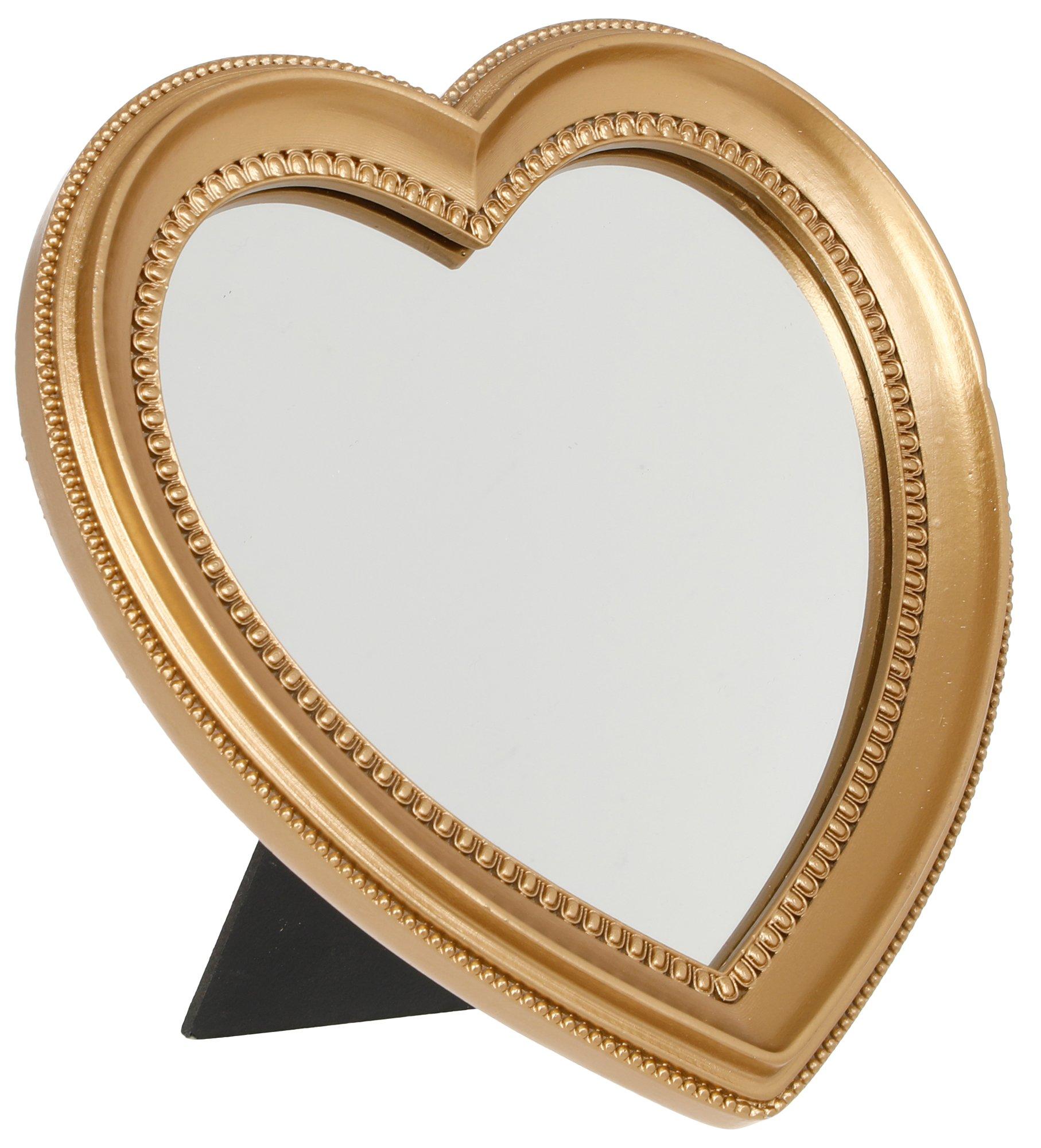 8x8 Gold Heart Mirror