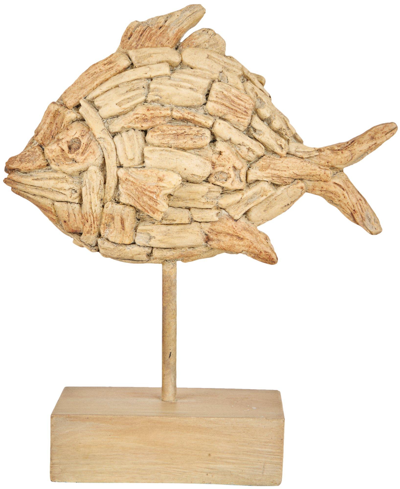 8in Wood Like Fish Accent