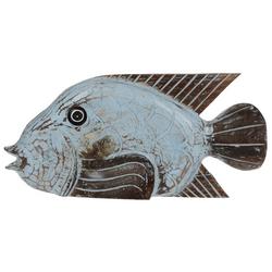 20'' Wooden Fish Figurine - Blue