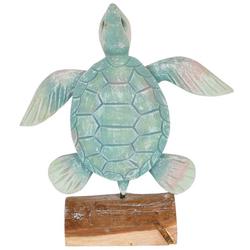 6x12 Wooden Sea Turtle Home Accent