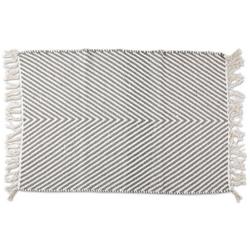 27x45 Striped Accent Rug - Grey/White